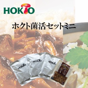 〈送料無料〉ホクト菌活セットミニ (4種4品) 【ゆうパケット 送料無料】 レトルト食品 きのこカレー 炊き込みご飯の素 2合