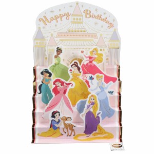 バースデーカード メロディーカード ディズニー プリンセス／お城 EAO-815-387 ホールマーク 立体カード Birthday Card グリーティングカ