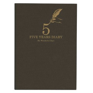 日記帳 5年連用日記 ブラウン DP5-140BR アーティミス B6 日付なし 368頁 横罫 五年分の出来事を同じページに記録できます 手帳 ダイアリ