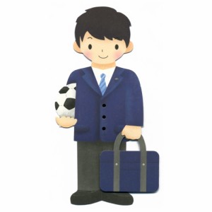 春カード 中学高校入学お祝いカード 学生服男の子 S2012 ミニカード付き グリーティングカード 多用途 グリーティングカード サンリオ