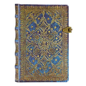 paperblanks ペーパーブランクス ノートブック ミニ（MINI）サイズ PB2683-9 ファンファール 紺碧 ハードカバー 留め金 240頁 罫線