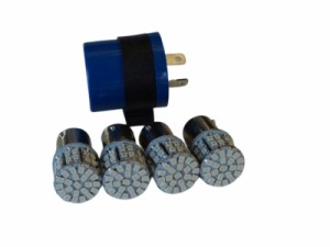 極光 LED バルブ ウインカー 12V アンバー+リレー★5X-1774