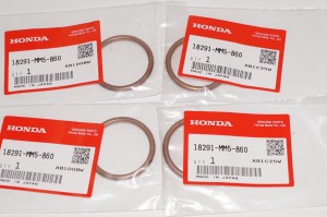 ホンダ純正部品 18291-MM5-860 マフラーガスケット 37x45 4個セット Muffler gasket Genuine parts★4X-5021 AX-1 VT400S  XL250ディグリ