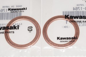 カワサキ純正部品 11060-1764 マフラーガスケット 35x46 2個セット Muffler gasket Genuine parts★2X-5069 ER-4N ニンジャ400R ER-6N ニ