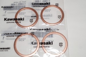 カワサキ純正部品 11060-1496 マフラーガスケット 38ｘ47 4個セット Muffler gasket Genuine parts★4X-5059 EX-4 W400 バルカン400 KLE4