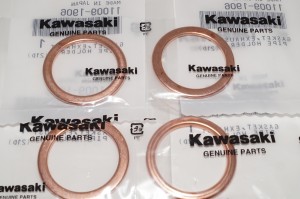 カワサキ純正部品 11009-1906 マフラーガスケット 32ｘ42 4個セット Muffler gasket Genuine parts★4X-5060 エリミネーター250V GPX750R