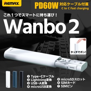 PD60W対応ケーブルが使える!多機能 CtoC ケーブル Wanbo2 RC-C011 Lightning USB-A microUSB 変換アダプタ iPhone 14 13 12 iPad androi
