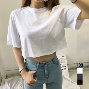 韓国 ショート丈 Tシャツの通販 Au Pay マーケット