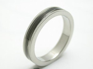 リング ステンレス 指輪 サージカルリング ステンレス 指輪アクセサリー ステン316L レーザー刻印 刻印無料 名入れ ギフト ブラックカラ