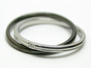 リング ステンレス 指輪 サージカルリング ステンレス 指輪アクセサリー ステン316L レーザー刻印 刻印無料 名入れ ギフト 2連 ブラック 