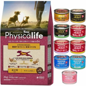 フィジカライフ (Physicalife) 成犬用 チキン＆大豆入り 2kg【犬想いオリジナルセット】【デビフ150g缶詰 1缶プレゼント】