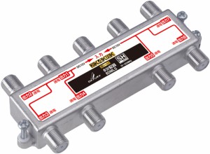 分配器 8分配(全端子通電形)［2K・4K・8K対応］ 接栓付き DXアンテナ 8DMLS