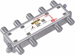 分配器 8分配［2K・4K・8K対応］ 接栓付き DXアンテナ 8DMS