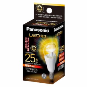 (10個セット) パナソニック LED電球 クリア電球タイプ 5.0W (電球色相当/調光器対応) LDA5LE17CDW