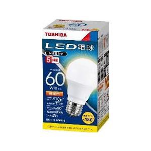 (60個セット・送料無料)LED電球 東芝ライテック E26口金 広配光タイプ 電球色 一般電球60W形相当 LDA7L-G-K/60W-2