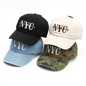 帽子 ベースボールキャップ アメリカブランド newhattan ニューハッタン NYCロゴ刺繍 ウォッシュ加工 全4色 USA 直輸入モデル