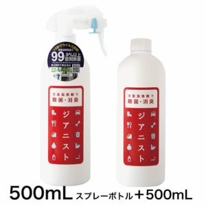 次亜塩素酸水 スプレー ボトル 500ｍL 詰替えボトル 500mL 電解製法 500ppm ジアニスト 公式 除菌消臭水 ペット カビ ウイルス 微酸性 弱