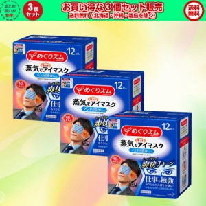 めぐりズム 蒸気でホットアイマスク メントールin 爽快感［12枚入×3箱 合計36枚］まとめ買い3箱セット 送料込み価格 一部地域を除く