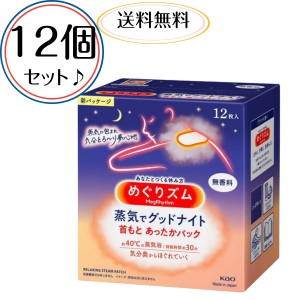 花王 めぐりズム 蒸気でグッドナイト 首もとあったかパック 無香料 １２枚入り×１２箱 平日午前中注文で即日出荷可能