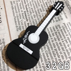 USBメモリ 32GB ギター 黒 楽器 フラッシュメモリー USBドライブ usbメモリ メモリ メディア 面白い 雑貨 プレゼント