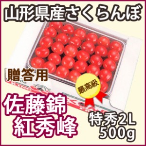 さくらんぼ 佐藤錦 又は 紅秀峰 特秀２Ｌ 500g 手詰め 丸勘さくらんぼ　ＮＯ２ 山形 贈答 ギフト 送料無料  プレゼント チェリー お中元 