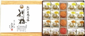 送料無料　梅干しギフト！利き梅２０粒（紀州南高梅大粒・はちみつ梅しそ漬け梅）