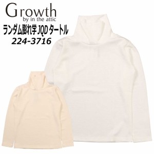 Growth in the attic 長袖 カットソー ランダム 膨れ JQDタートルネック 224-3716 柄 ジャガード メンズ カジュアル シンプル