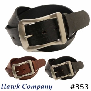 ホークカンパニー Hawk Company 353 ベルト 本革 レザー 迷彩柄 型押し やすり加工 レザーベルト メンズ レディース ユニセックス