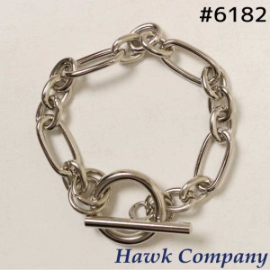 メール便発送 Hawk Company ホークカンパニー 6182 ブレスレット チェーン ーバルリング  メンズ レディース ユニセックス アクセサリー 