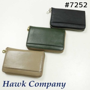 Hawk Company ホークカンパニー 財布 7252 ラウンド ウォレット 二つ折り財布  メンズ レディース ユニセックス