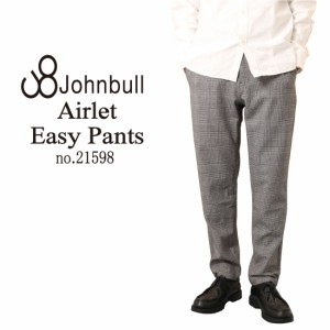 JOHNBULL ジョンブル エアレットイージパンツ 21598 スリムテーパード パンツ 吸水速乾 放熱 蓄熱 ストレッチ グレンチェック 031 メンズ