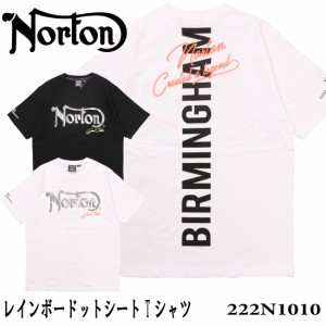 Norton ノートン 服  半袖 Tシャツ 222N1010 レインボードットシート Tシャツ メンズ アメカジ 001 009