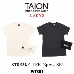 レディース TAION タイオン WTS01 STORAGE TEE 2pcs SET クルーネック Tシャツ2枚セット 2 PCS PACK TEE パックTEE