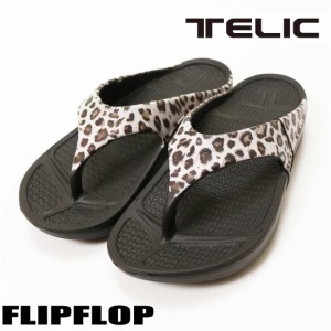  TELIC テリック サンダル リカバリーサンダル FLIPFLOP トングタイプ デイリーカジュアル スポーツ後 SILKYSOLE レオパード