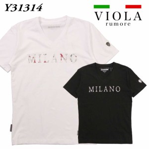 10%OFF メール便発送 VIOLA ヴィオラ 半袖 Tシャツ Vネック カットソー Y31314 半袖 カット トップス 大人 かっこいい BITTER