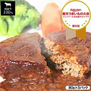 デミグラスソースハンバーグ 80g×5パック 【ハンバーグ 牛肉 国産牛 デミグラスソース 国産牛 洋食 冷凍食品 冷凍 おかず 食品 簡単 時