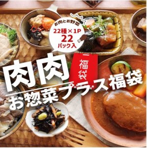 肉肉お惣菜プラス 22種類×1パック 【 新春 福袋 あす楽 翌日配送 お取り寄せ 詰め合わせ 冷凍 おかず 惣菜 ギフト 福袋 お惣菜 冷凍食品