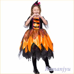 ハロウィン 衣装 子供 魔女 コスプレ衣装 コウモリ 魔女 悪魔 魔法 巫女 小魔女 子供用 女の子 コスチューム ハロウィン仮装 魔法使い 魔