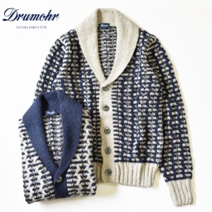 【40%OFF】DRUMOHR Cotton linen cardigan ドルモア コットンリネン ローゲージニット ショールカラー カーディガン D3J419AR メンズ レ