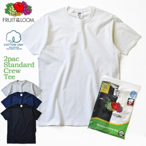 【国内正規品】FRUIT OF THE LOOM short sleeve crewneck 2pack T-shirt 18605300/3930 pack T フルーツオブザルーム クルーネック 2枚組