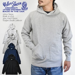 【国内正規品】Velva Sheen ベルバシーン Made in USA 10oz Kard Fleece Raglan Hoodie pullover 161155 アメリカ製 10オンス  ラグラン 