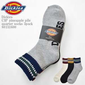 Dickies ディッキーズ DK C3P Logo Assortment quarter socks 3pack 80452000 ロゴ アソート クォーター丈  3足組 ソックス 靴下 スケー