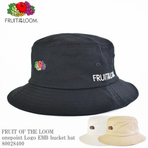 FRUIT OF THE LOOM フルーツ オブ ザ ルーム FTL onepoint Logo EMB bucket hat 80028400 コットン バケットハット ワンポイント ロゴ 刺