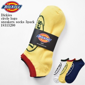 Dickies ディッキーズ DK  circle logo sneakers socks 3pack 18313200 サークル ロゴ スニーカー くるぶし丈  3足組 ソックス 靴下 メン