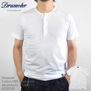 【XXS/Sサイズ】Drumohr ドルモア Cotton100% henryneck shortsleeve T-shirt DTJF220 コットン ヘンリーネック 半袖 メンズ イタリア ホ