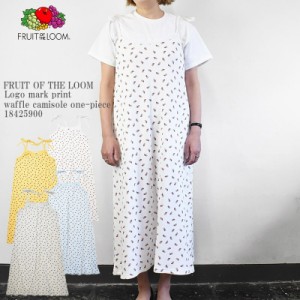 FRUIT OF THE LOOM フルーツ オブ ザ ルーム FTL Logo mark print waffle camisole one-piece 18425900 フルーツ柄 ワッフル キャミ ワン