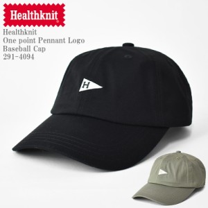 Healthknit ヘルスニット onepoint Pennant Logo Baseball Cap 291-4094 刺繍 ペナント ロゴ ベースボール キャップ メンズ レディース 