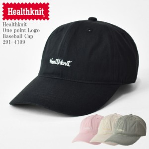 Healthknit ヘルスニット onepoint  Logo Baseball Cap 291-4109 刺繍 ロゴ ベースボール キャップ メンズ レディース ユニセックスブラ