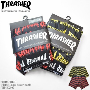 THRASHER スラッシャー Flame Logo boxer pants TH-BX007 ボクサーパンツ パンツ ファイヤー ロゴ 総柄 レッド イエロー スケーター スト