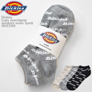 23cm~25cm Dickies ディッキーズ A, 3P DK Logo Assortment sneakers socks 3pack 80451500  総柄 アソート ロゴ くるぶし丈 スニーカー